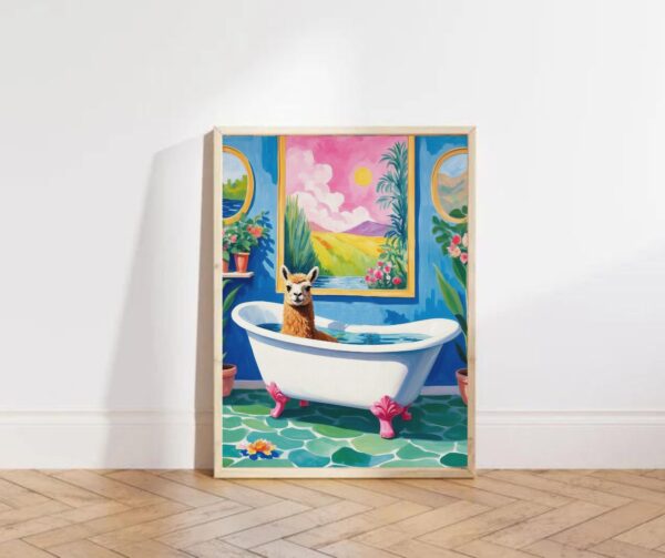 Maximalist Bathroom Wall Art, Trendy Decor, Toilet Decor