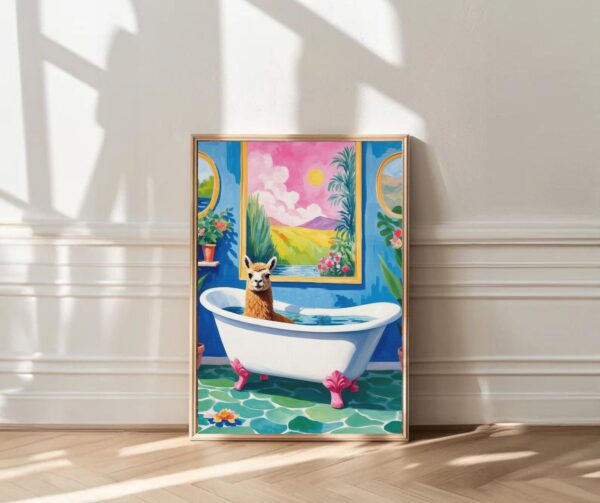 Maximalist Bathroom Wall Art, Trendy Decor, Toilet Decor