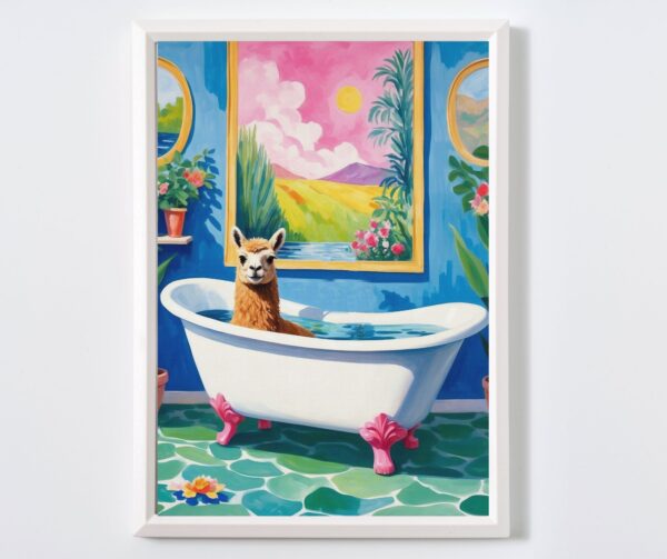 Maximalist Bathroom Wall Art, Trendy Decor, Toilet Decor